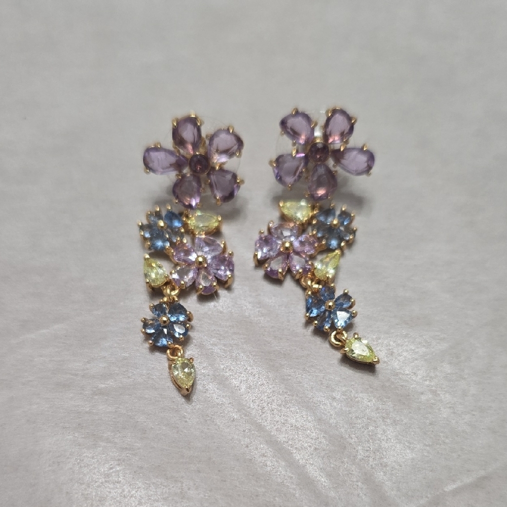 Floral Gemstone Earrings